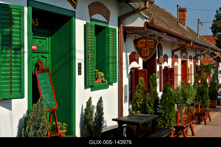 Villány, pincesor-stock-foto