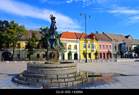 Pápa, Fő tér-stock-foto