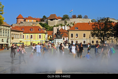 Eger, Dobó tér-stock-foto