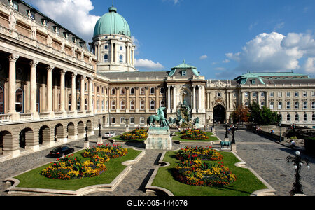 Budapest, a Budavári Palota-stock-foto
