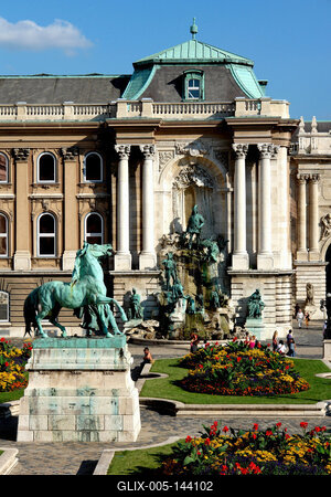 Budapest, a Budavári Palota-stock-foto