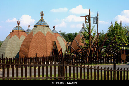 Ópusztaszer, Erdők temploma és múzeuma-stock-foto