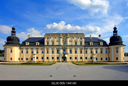 Edelény, L'Huillier-Coburg kastély-stock-foto