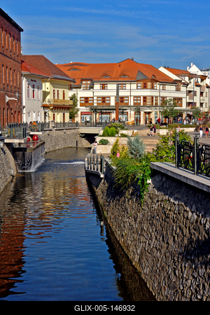 Miskolc, Szinva part-stock-foto