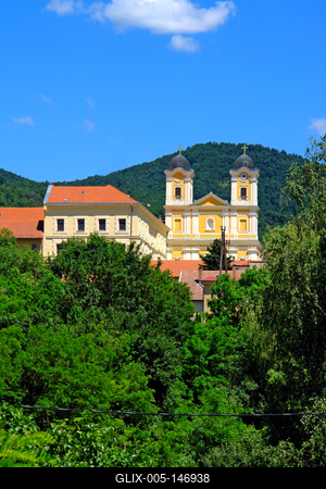 Márianosztra XVIII, században épült barokk temploma a Börzsöny hegységben-stock-foto