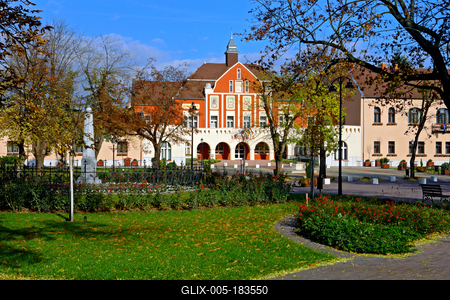 Hatvan, Kossuth tér-stock-foto