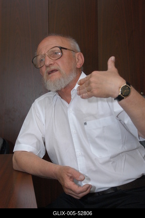 Budapest, 2004.06.15.
Dános Kornél professzor, a Semmelweis Orvostudományi Egyetem Nyelvi Kommunikációs Központjának igazgatója.-stock-foto