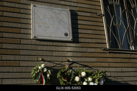 Mensáros László emléktábla-stock-foto