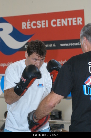 Erdei Zsolt ökölvívó-stock-foto