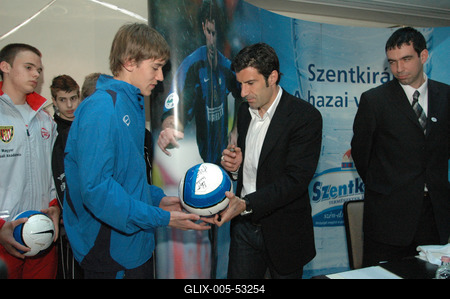 Luis Figo labdarúgó-stock-foto