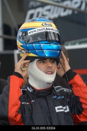 Baumgartner Zsolt starthoz készül-stock-foto