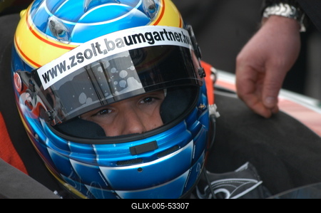 Baumgartner Zsolt starthoz készül-stock-foto