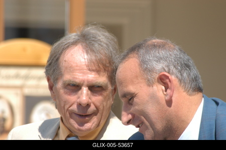 Görgey Gábor és Dr. Gémesi György-stock-foto