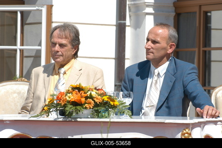 Görgey Gábor és Dr. Gémesi György-stock-foto