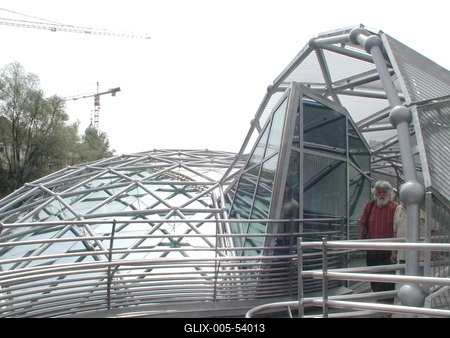 GRAZ - Insel (Sziget) a Mura folyón-stock-foto