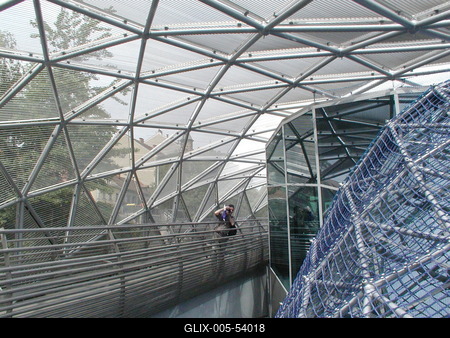 GRAZ - Insel (Sziget) a Mura folyón-stock-foto