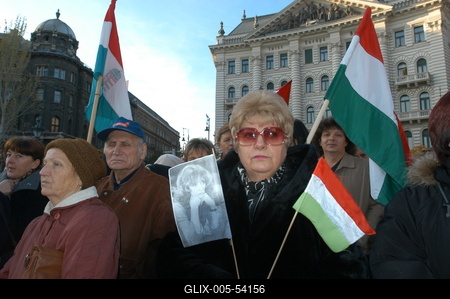 Tüntetés-stock-foto