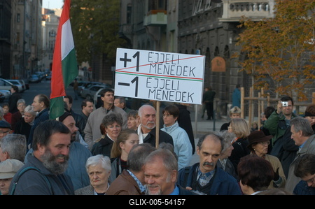 Tüntetés-stock-foto