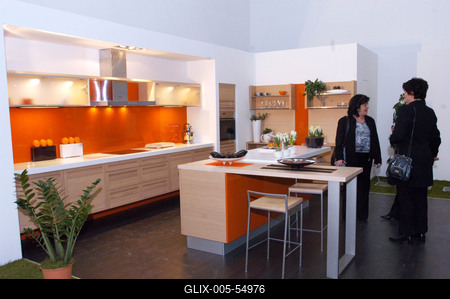 Lakástrend kiállítás-stock-foto