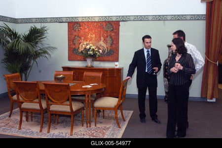 Lakástrend kiállítás-stock-foto