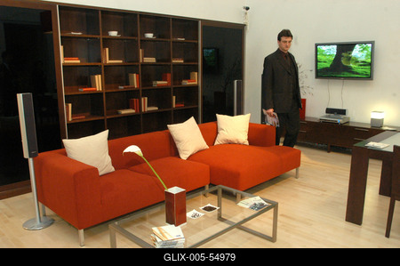 Lakástrend kiállítás-stock-foto