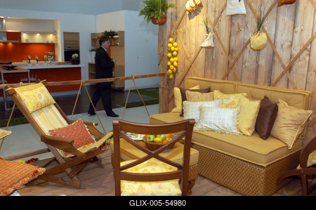 Lakástrend kiállítás-stock-foto