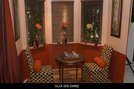 Lakástrend kiállítás-stock-foto