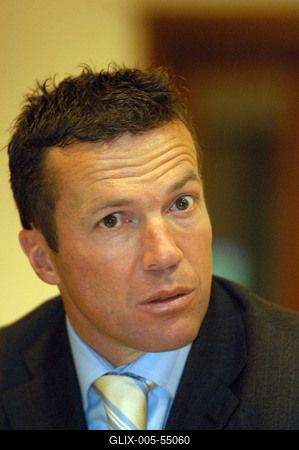 Budakeszi, 2004.01.10.
Lothar Matthäus német labdarúgó, edző, a magyar labdarúgó-válogatott szövetségi kapitánya.-stock-foto