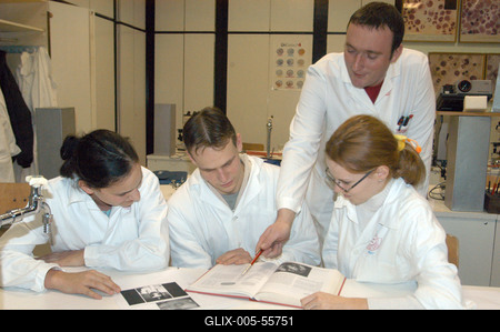 Orvostan hallgatók-stock-foto