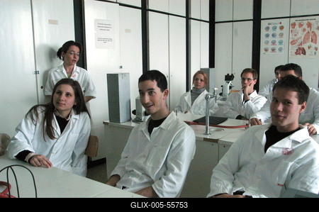 Orvostan hallgatók-stock-foto