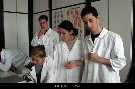 Orvostan hallgatók-stock-foto