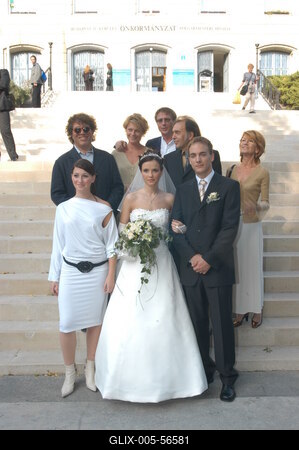 Sztevanovity Krisztián és Molnár Márta esküvője-stock-foto