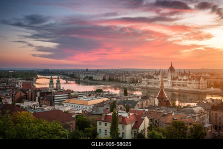 Budapesti panoráma-stock-foto