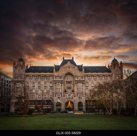 Budapest, Gresham-palota-stock-foto
