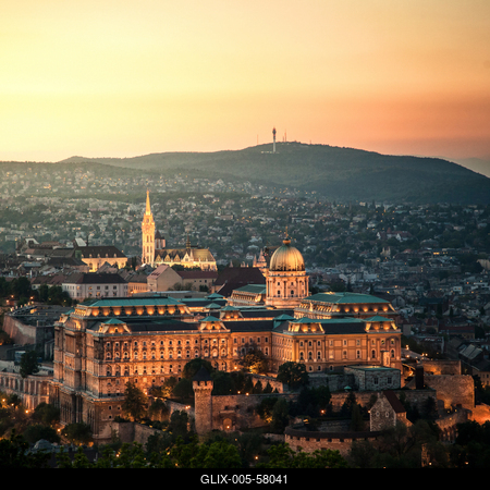 Budapest, várnegyed-stock-foto