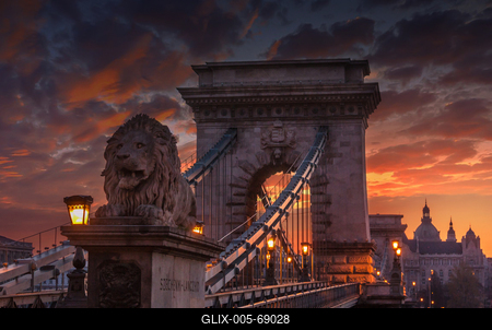 Lánchíd, Budapest-stock-foto