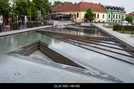Gyula, Kossuth tér-stock-foto