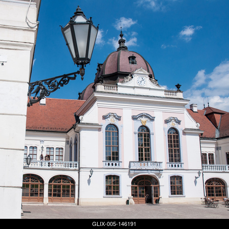 Gödöllő, Grassalkovich-kastély-stock-foto