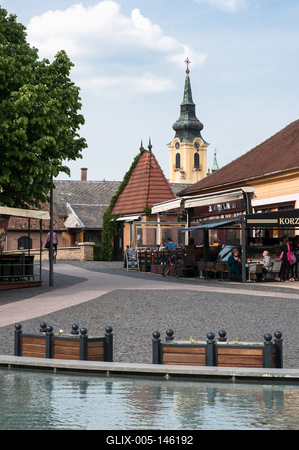 Gyula, Kossuth tér-stock-foto