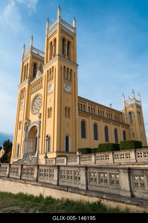 Fót, Szeplőtelen fogantatás templom-stock-foto