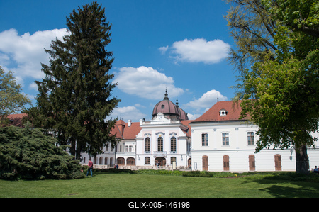 Gödöllő, Grassalkovich-kastély-stock-foto