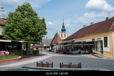 Gyula, Kossuth tér-stock-foto