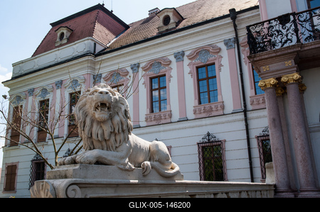 Gödöllő, Grassalkovich-kastély-stock-foto