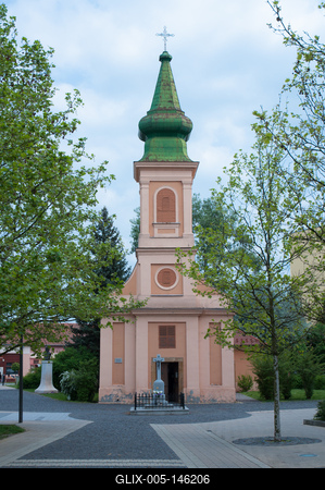 Gyula, Szentháromság kápolna-stock-foto