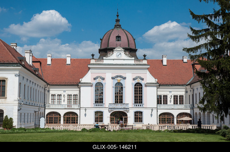 Gödöllő, Grassalkovich-kastély-stock-foto