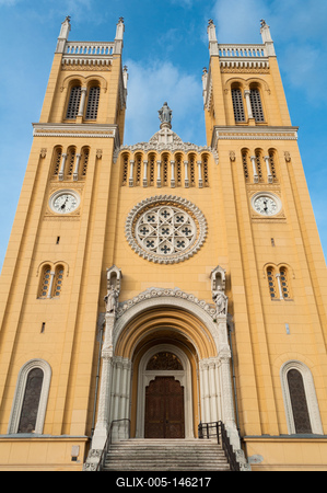 Fót, Szeplőtelen fogantatás templom-stock-foto