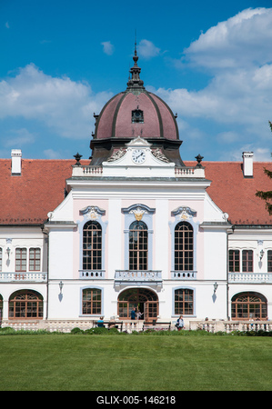 Gödöllő, Grassalkovich-kastély-stock-foto