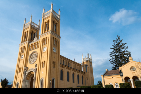 Fót, Szeplőtelen fogantatás templom-stock-foto