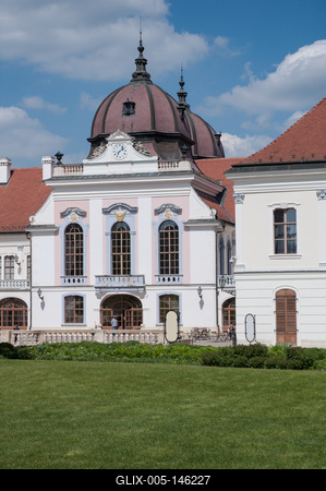 Gödöllő, Grassalkovich-kastély-stock-foto