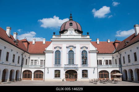 Gödöllő, Grassalkovich-kastély-stock-foto